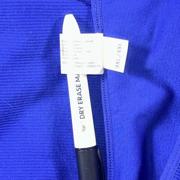 Cali Curves One Shoulder Shapewear Dress Royal Blue Size 1X/2X, fits up to 3X/4X - Picture 4 of 5